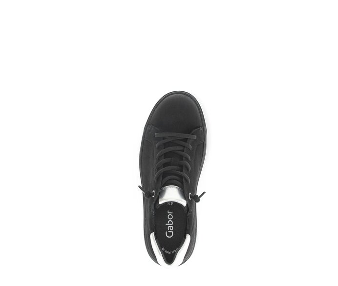 Gabor Sneaker Low Schwarz - Materialmix Leder