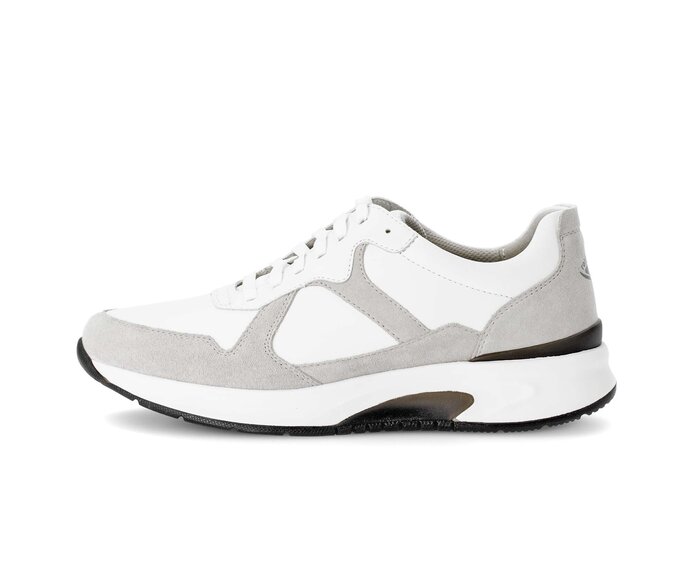 Gabor Rollingsoft Sneaker Low Weiß - Materialmix Leder