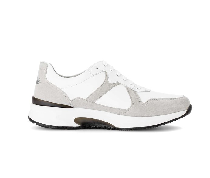 Gabor Rollingsoft Sneaker Low Weiß - Materialmix Leder