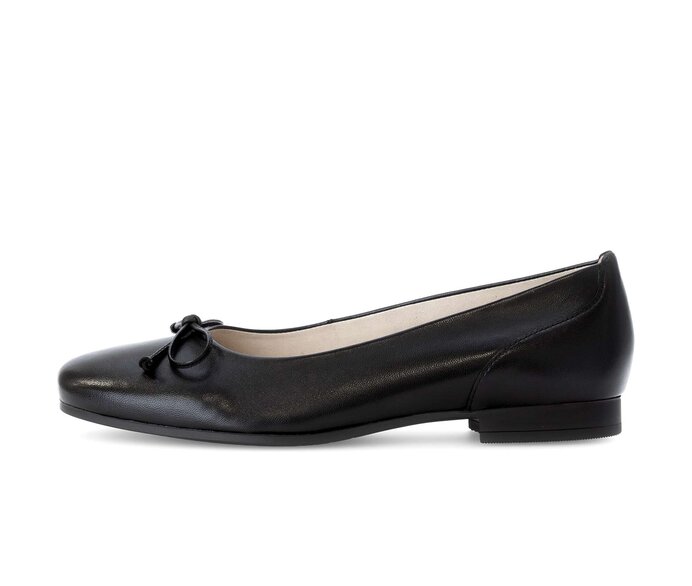 Gabor Eleganter Ballerina Schwarz - Glattleder
