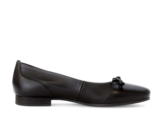 Gabor Eleganter Ballerina Schwarz - Glattleder