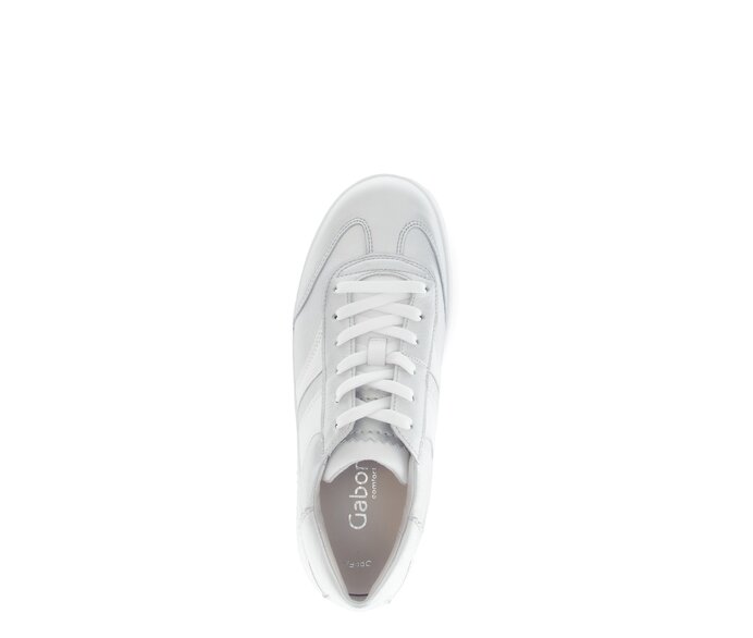 Gabor Sneaker Low Silber - Materialmix Leder