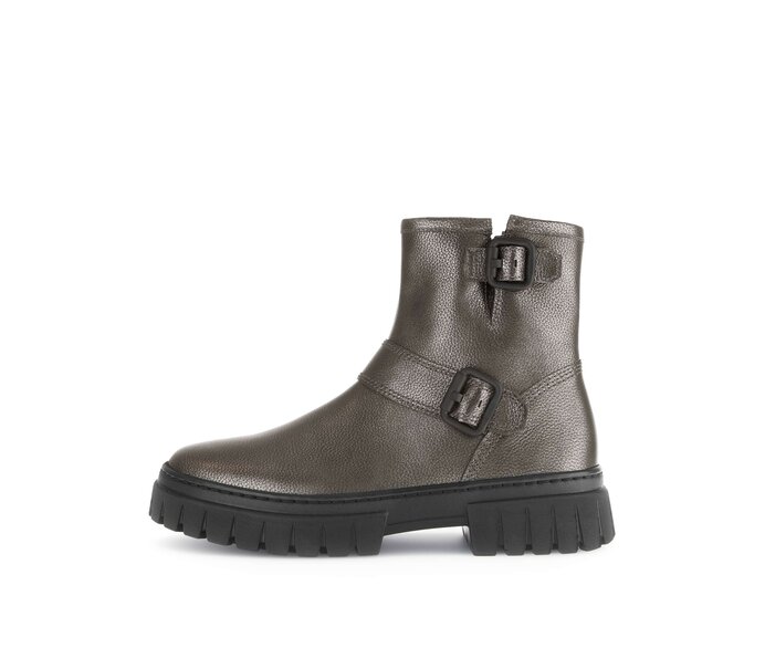 Gabor Biker Boots Schwarz - Glattleder