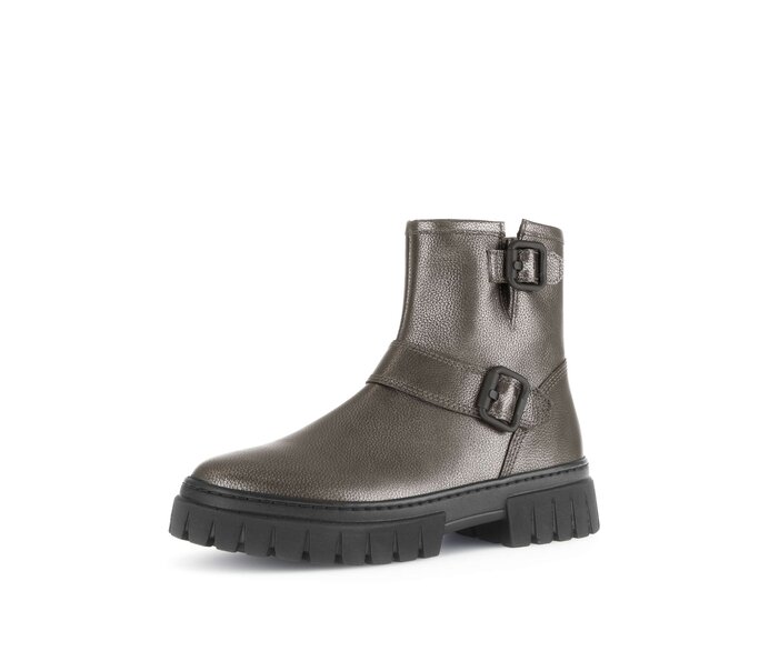 Gabor Biker Boots Schwarz - Glattleder