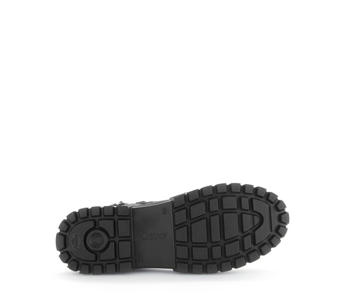 Gabor Biker Boots Schwarz - Glattleder