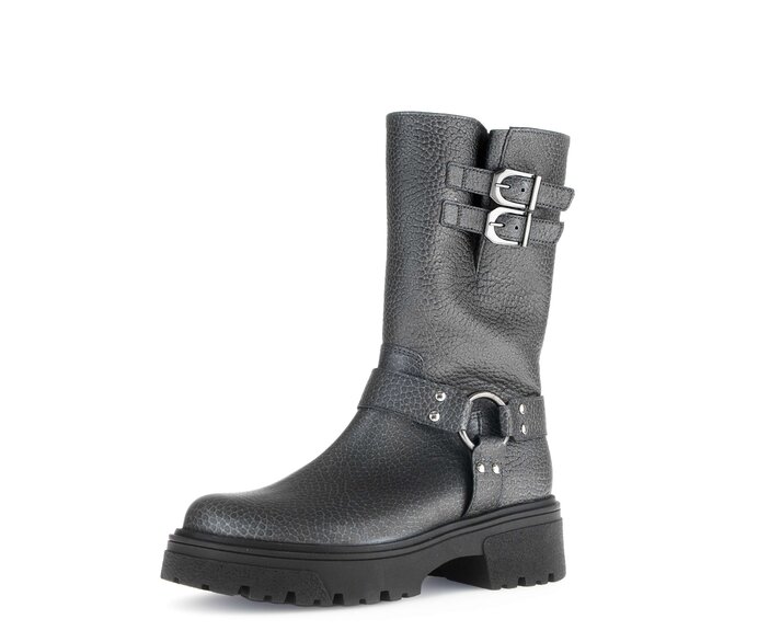 Gabor Biker Boots Silber - Effektleder