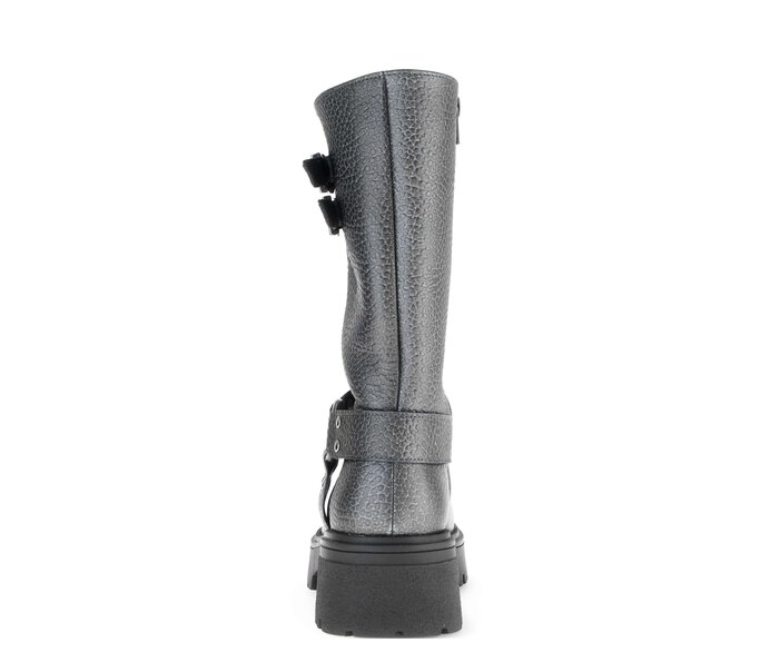 Gabor Biker Boots Silber - Effektleder