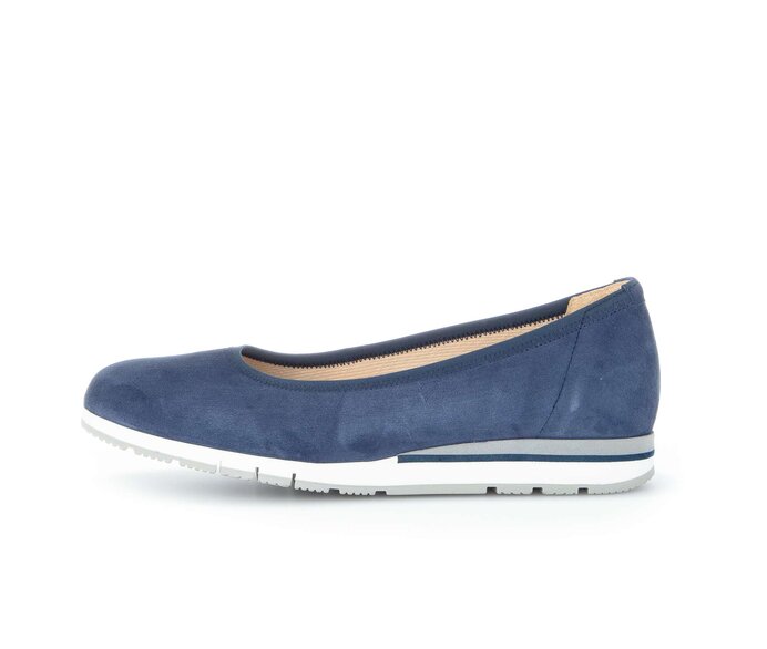 Gabor Sportliche Ballerina Blau - Rauleder