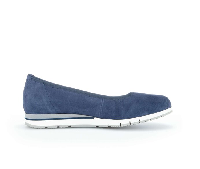 Gabor Sportliche Ballerina Blau - Rauleder