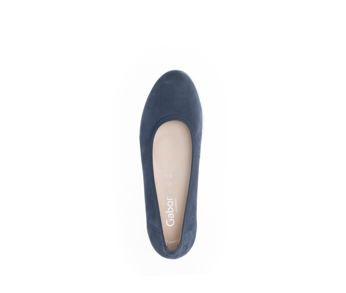 Gabor Sportliche Ballerina Blau - Rauleder