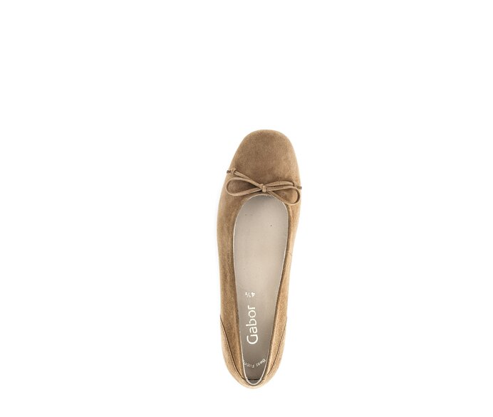 Gabor Eleganter Ballerina Braun - Rauleder