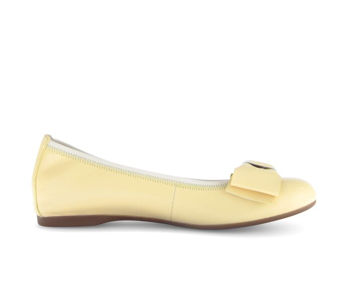 Gabor Eleganter Ballerina Gelb - Glattleder