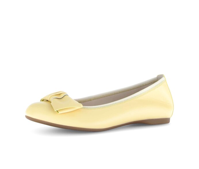 Gabor Eleganter Ballerina Gelb - Glattleder
