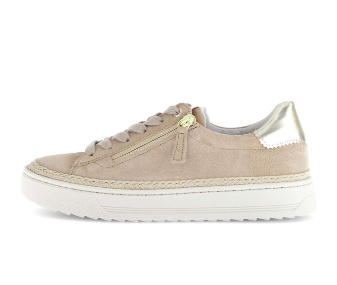 Gabor Sneaker Low Beige - Materialmix Leder/Lederimitat