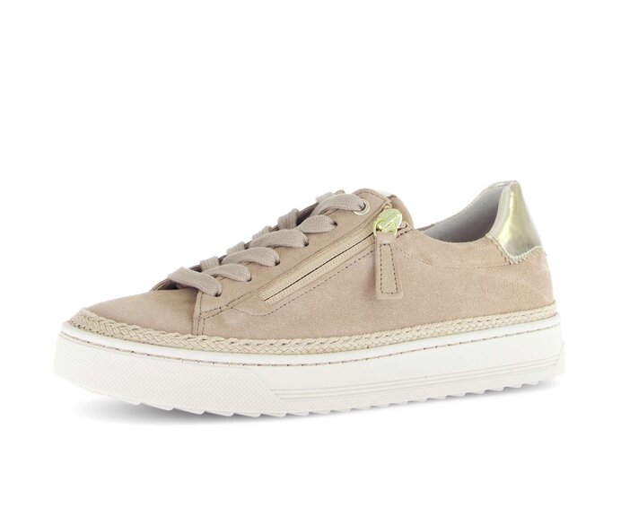Gabor Sneaker Low Beige - Materialmix Leder/Lederimitat