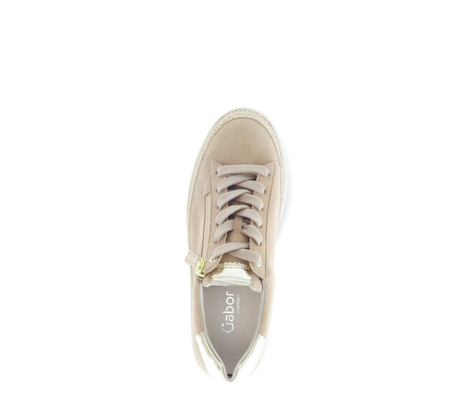 Gabor Sneaker Low Beige - Materialmix Leder/Lederimitat