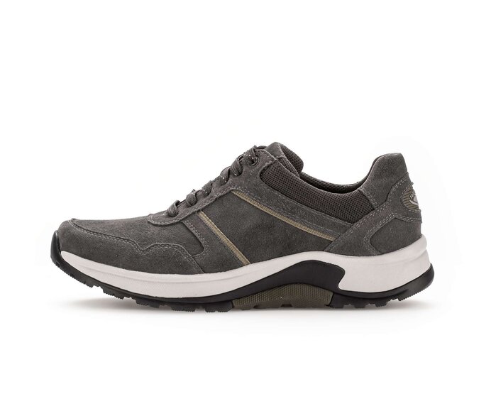 Gabor Rollingsoft Sneaker Low Grau - Materialmix Leder/Textil