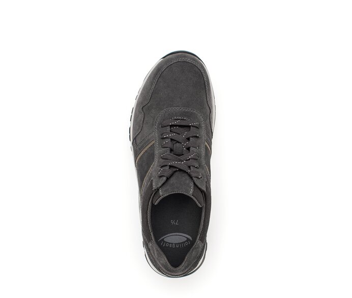 Gabor Rollingsoft Sneaker Low Grau - Materialmix Leder/Textil