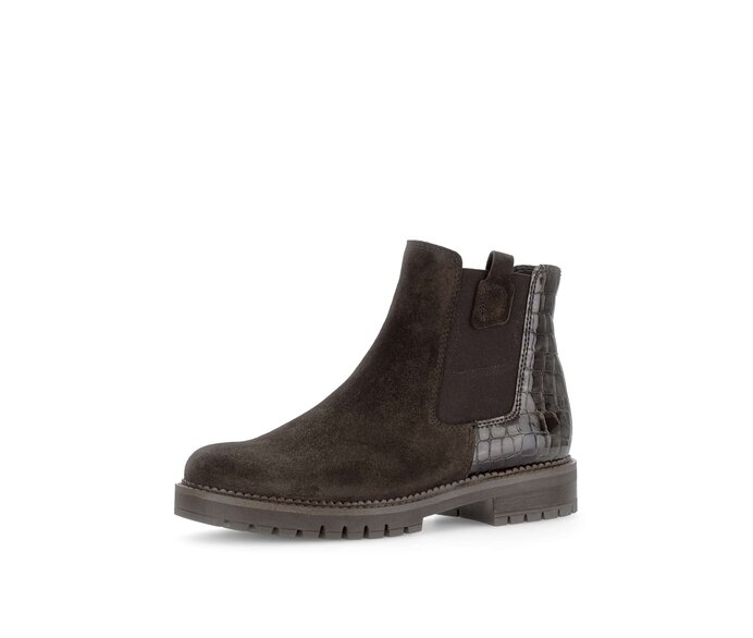 Gabor Chelsea Boot Braun - Materialmix Leder