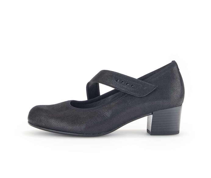 Gabor Spangenpumps Schwarz - Effektleder