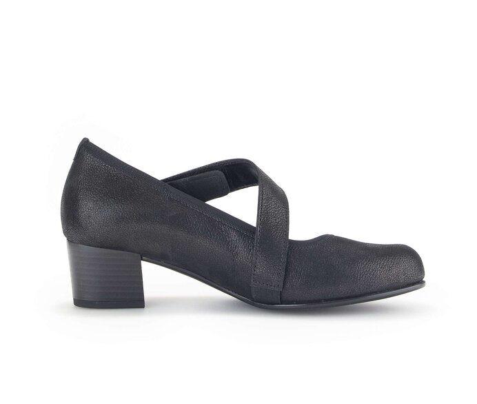 Gabor Spangenpumps Schwarz - Effektleder