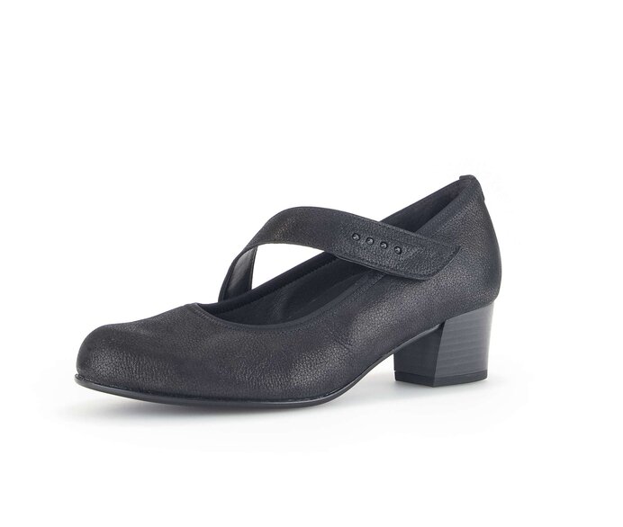 Gabor Spangenpumps Schwarz - Effektleder