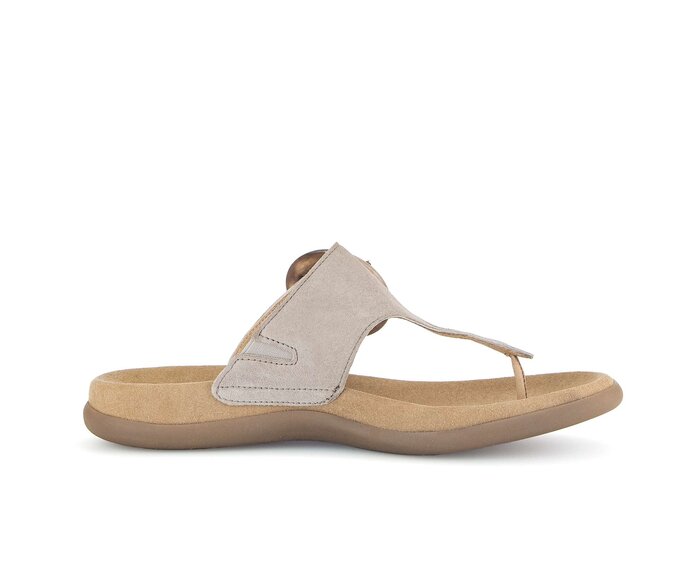 Gabor Zehentrenner Beige - Rauleder