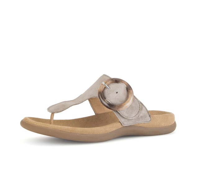Gabor Zehentrenner Beige - Rauleder