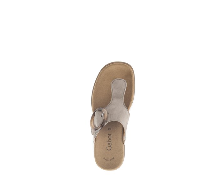 Gabor Zehentrenner Beige - Rauleder