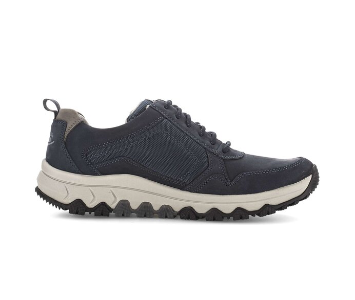 Gabor Rollingsoft Sneaker Low Blau - Materialmix Leder/Textil