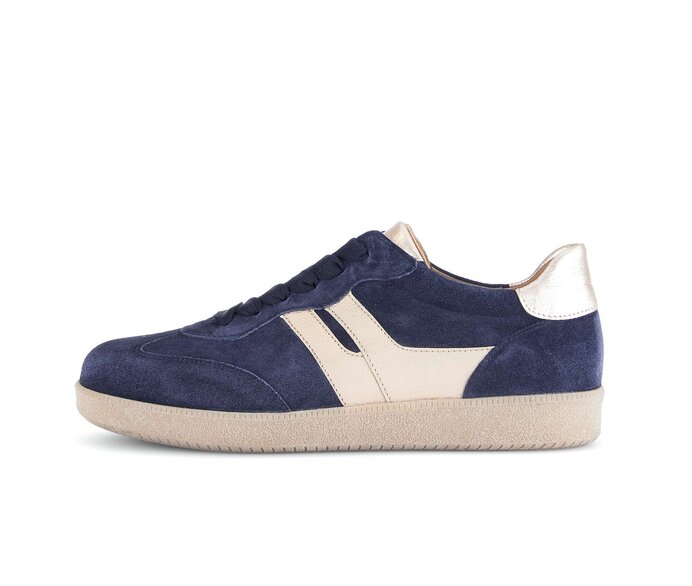 Gabor Sneaker Low Blau - Materialmix Leder