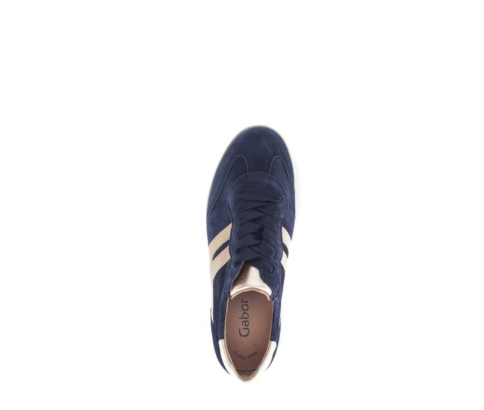 Gabor Sneaker Low Blau - Materialmix Leder