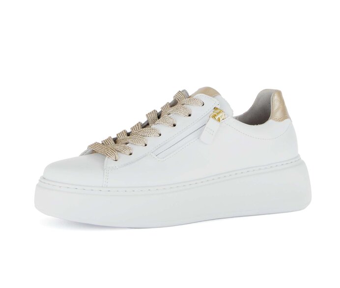 Gabor Sneaker Low Weiß - Materialmix Leder