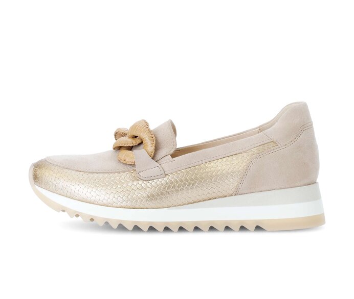Gabor Slipper Beige - Materialmix Leder