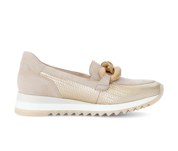 Gabor Slipper Beige - Materialmix Leder