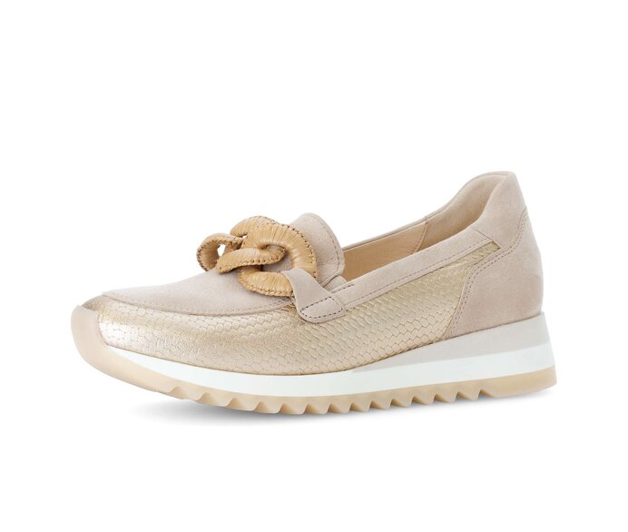 Gabor Slipper Beige - Materialmix Leder