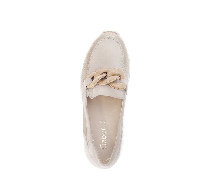 Gabor Slipper Beige - Materialmix Leder