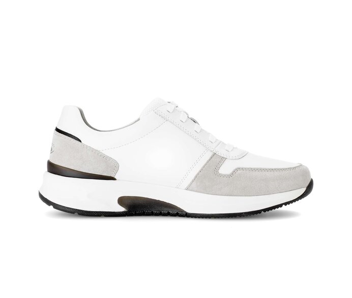 Gabor Rollingsoft Sneaker Low Weiß - Materialmix Leder