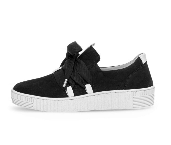 Gabor Sneaker Low Schwarz - Materialmix Leder