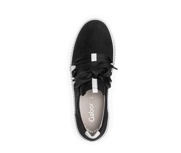 Gabor Sneaker Low Schwarz - Materialmix Leder