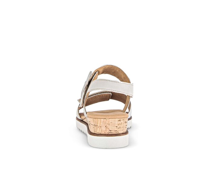 Gabor Keilsandalette Beige - Materialmix Leder
