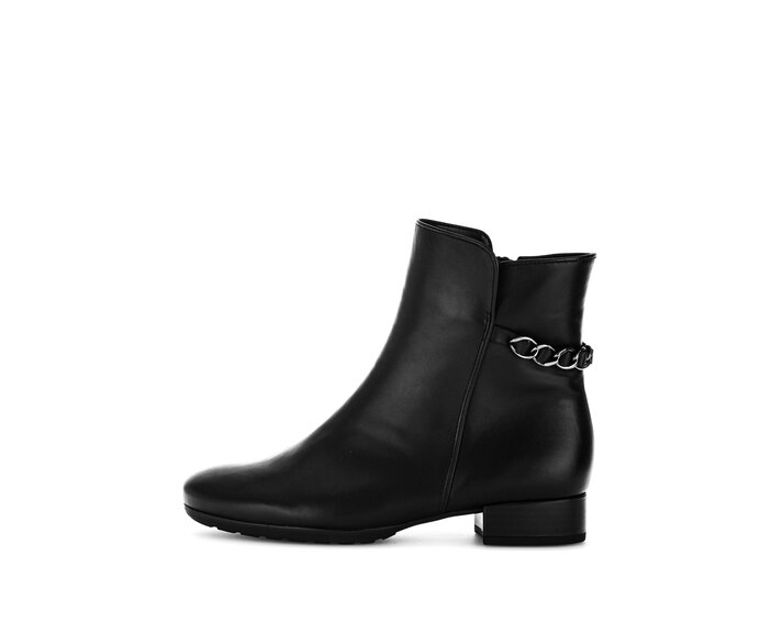 Gabor Elegante Stiefelette Schwarz - Glattleder