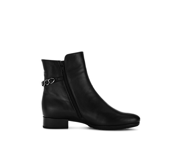 Gabor Elegante Stiefelette Schwarz - Glattleder