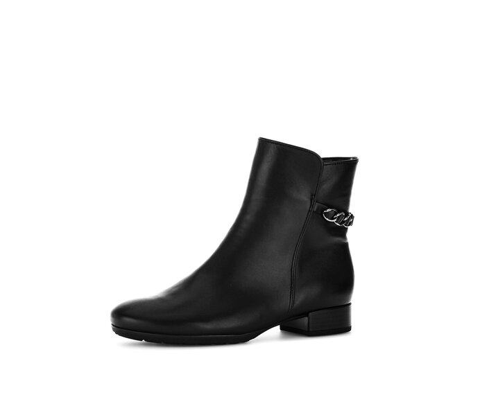 Gabor Elegante Stiefelette Schwarz - Glattleder