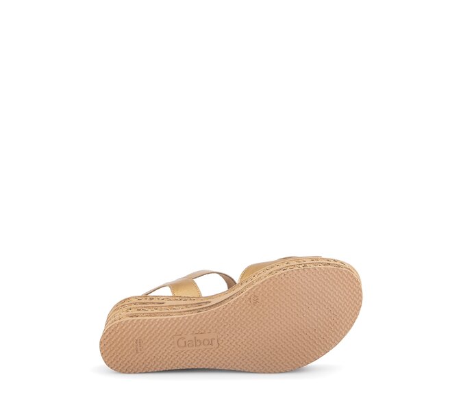 Gabor Keilsandalette Gold - Effektleder