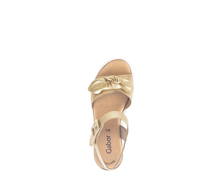 Gabor Keilsandalette Gold - Effektleder