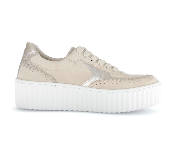 Gabor Sneaker Low Beige - Materialmix Leder