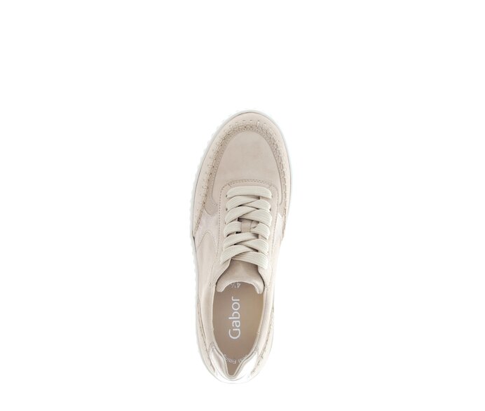 Gabor Sneaker Low Beige - Materialmix Leder