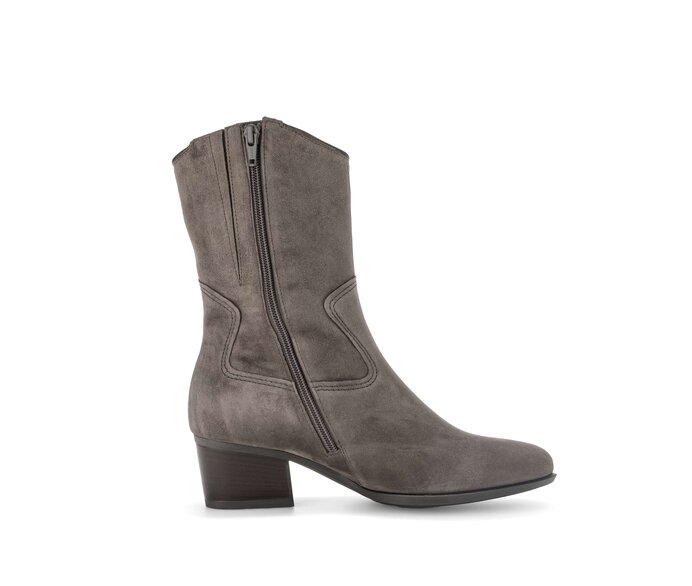Gabor Cowboy Boots Braun - Materialmix Leder
