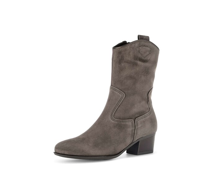 Gabor Cowboy Boots Braun - Materialmix Leder